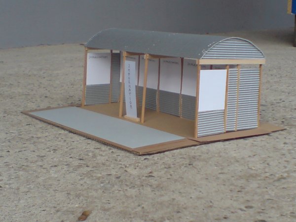 Modell Messestand Station