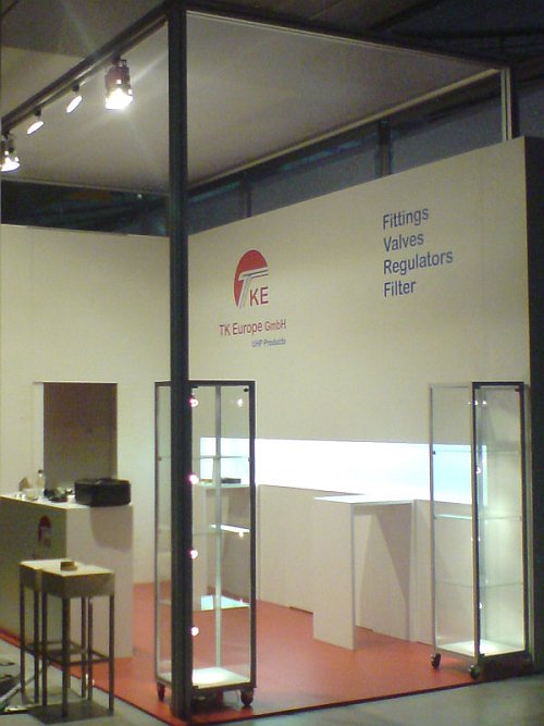 Messestand TKEUROPE 2008
Spanndecke, Theke, Sthle, Vitrinen...