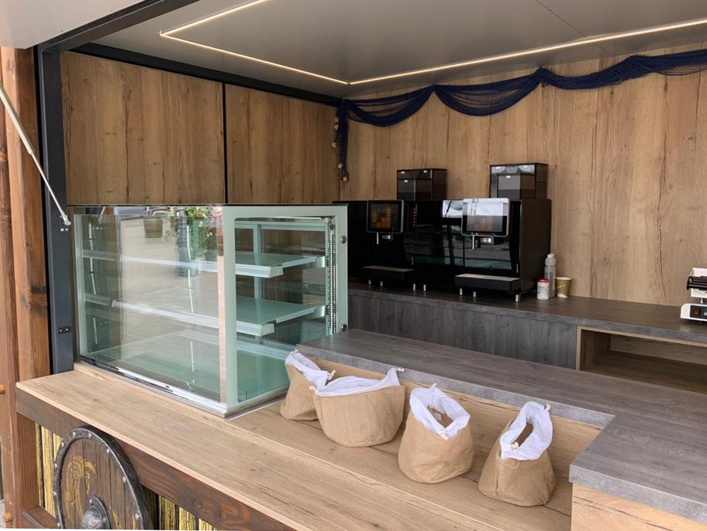 Verkaufscontainer, Container Umbauten, Gastrogeräte, Transportservice, Dämmung, Unterkonstruktion